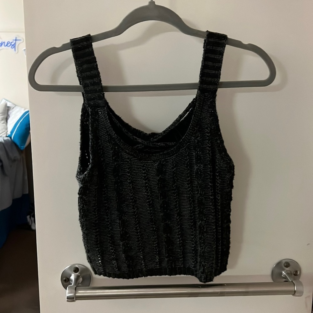 Black Knit Hollister Tank Top